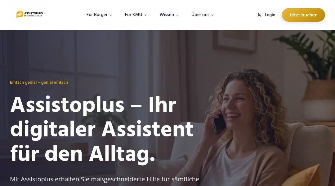 Bildschirmfoto von assistoplus.at